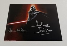Star Wars Darth Vader 8x10 Photo Signed by Dave Prowse and James Earl Jones picture