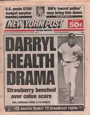 New York Post October 1 1998 Darryl Strawberry New York Yankees 020320AME picture