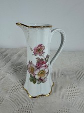 Vintage Gerold Porzellan Bavarian Floral Gold Porcelain Pitcher Western Germany picture