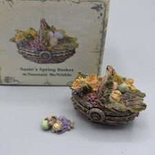Boyds Bears Treasure Box Suzie's Spring Basket with Snoozie McNibble Ltd Edition picture