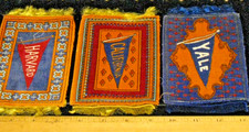 Antique Early 1900's Lot of 3 College University Tobacco Felt Harvard Cal Yale picture