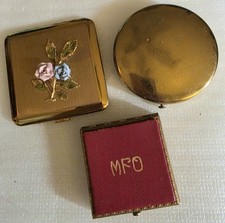 Vintage Dorset 5th Avenue Round Square Mirred Compacts Vanity Lot picture
