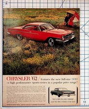 1962 Chrysler 300 Newport Vintage Car Magazine Ad Original Ephemera Auto picture