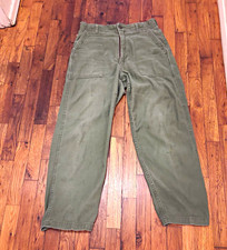 VTG US Army OG-107 Baker Fatigue Pants 30x27.5 picture