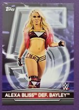 2021 TOPPS WWE WOMEN'S DIVISION 5th ANNIV TRIBUTE CARD - ALEXA BLISS DEF. BAYLEY picture