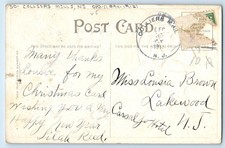 c1910's New Year Clover Horseshoe Colliers Mills NJ DPO (1894-1912) Postcard picture