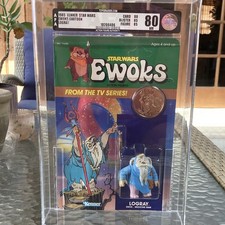 Kenner 1985 Star Wars Ewoks Cartoon Logray Vintage Action Figure AFA 80 picture