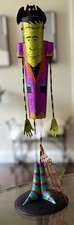 Pier 1 Imports 17” Vintage Frankenstein Halloween Metal Glitter Figurine *Read* picture