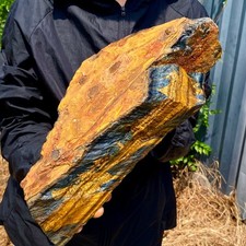 16.84LB Natural tiger's Eye rough raw stone rock specimrn madagescar picture