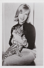 1965 Press Photo Actress Anne Francis with Pet Ocelot in