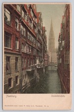 Hamburg Steckelhörnfleth Canal Vintage Postcard Gustav W. Seitz Germany picture
