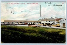 Eau Claire Wisconsin WI Postcard Dan'l Shaw Lumber Co. Mill Exterior View c1908 picture