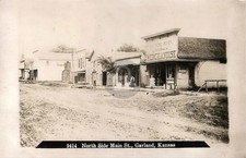 Garland Kansas KS Main Street Scene Bourbon Co c1910 RPPC Photo Postcard COPY picture