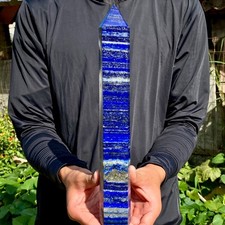 2.62LB Large Natural lapis lazuli crystal obelisk quartz crystal energy column picture