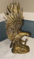 Vintage 1970's Brass American Eagle in Flight Sculpture Figure Statue 8