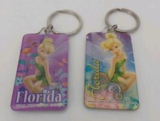 NEW 2 Different Tinkerbell Florida Keychains Key Ring Fob Disney Lot L@@K picture