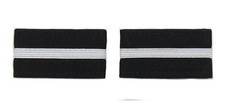 Pilot Captain, Silver Strips Epaulettes, Airline, Cabin Crew 1 Bar R1738-01 picture