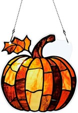 Vibrant 6'' Pumpkin Ornaments - Unique Indoor/Outdoor Hanging Decor for Holidays picture