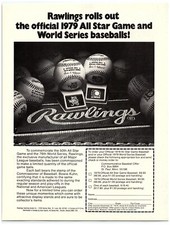 1979 Rawlings Print Ad, Official All Star Game & World Series Baseballs Form picture