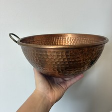 Vintage Hammered Copper Mixing Bowl picture
