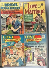 Vintage 1954-1956 Romance Comic Lot of 4 Quality Superior Pre-Code Mid-50s Raw picture