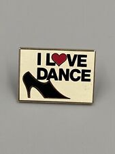 Vintage I Love Heart Dance Lapel Pin picture