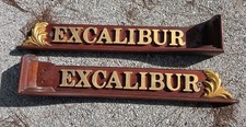 Old Vintage Teak Yacht Nameplates Boat Name Boards Signs Nautical Salvage Decor picture