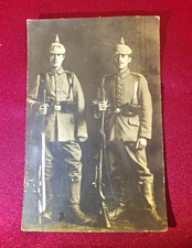 WWI German Soldiers Studio Portrait Photo Postcard w/ Handwritten Note 1914-15 picture