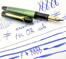1950's PELIKAN 140 Full Green Torpedo Serviced Fountain Pen-Flexy OB Nib- 400 picture