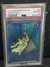 2021 Star Wars Galaxy Leap of Faith (box art) Refractor PSA 10 picture
