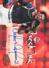 2006 Flair Showcase Victor Martinez Fresh Ink #FI-VM AU picture