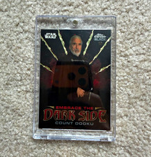Topps 2023 Star Wars Chrome Black Embrace the Dark Side ED-9 Dooku Black 1/1 picture