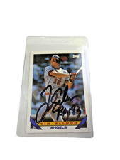 TIM SALMON 1993 Topps # 20 autographed signed card CALIFORNIA ANGELS 93 picture