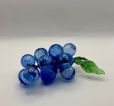 Vintage Glass Grape Cluster Royal Blue Mid Century Modern Decor Art MCM picture