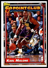 1993-94 Topps Karl Malone #199 50 Point Club Utah Jazz picture