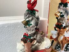 Christmas Forest Animal Pyramid Resin Home Decor Vintage 1996  picture