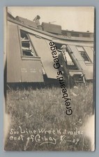 LOT OF 7 RPPC Soo Line Railroad Train Wreck CATHAY ND Real Photo Postcard picture