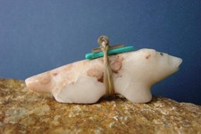 1970's Vintage Zuni Fetish Mop/Shell Wolf Carving By Bernard Homer Jr. (d) picture
