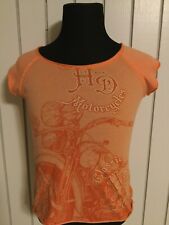 Harley Davidson Women's Large T Shirt.  Orange Susquehanna Valley H-D NWOT picture