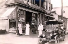 Bridgeport CT Hellman's North End Market on Main St. c1910 RPPC Postcard COPY picture
