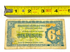 British Armed Forces 6 Pence (6d) Special Voucher 2nd Series issued in 1948 picture
