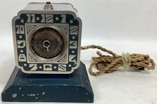 vintage 20's COTNA Art-Deco chrome Alarm CLOCK France 11pix picture