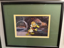 Vintage Disney Production Cel - Matted, Framed w/ Bkgnd repro - Donald Duck 1949 picture