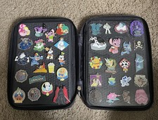 Disney Pin Lot of 40 Pins With Pinfolio hidden mickey disney loungefly blind box picture