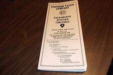 JUNE 1969 SOUTHERN PACIFIC SACRAMENTO DIVISION EMPLOYEE TIMETABLE #9 picture