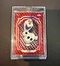 2024 Topps Chrome Disney Mickey Black & Red Olaf Serial Numbered 11/28 picture