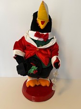 Gemmy Snowflake Spinning Penguin RARE Dances Sings Lights READ- VIDEO-NO TARIFF picture