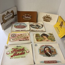 Large Lot Of Cigar Box Labels Apox. 100 Labels 12 Different Brands picture