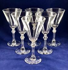 Vintage 1940’s Libbey Stardust Clear Wine Or Water Goblets 7-5/8” Tall Set Of 6 picture