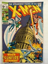 X-Men #64 FN/6.0, Marvel Comics 1970, 1st App. Sunfire, Stan Lee, Roy Thomas picture